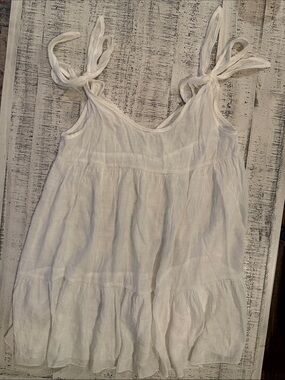 Women’s White Tie-Shoulder Coverup